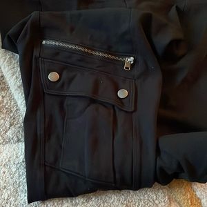 Express black cargo leggings
